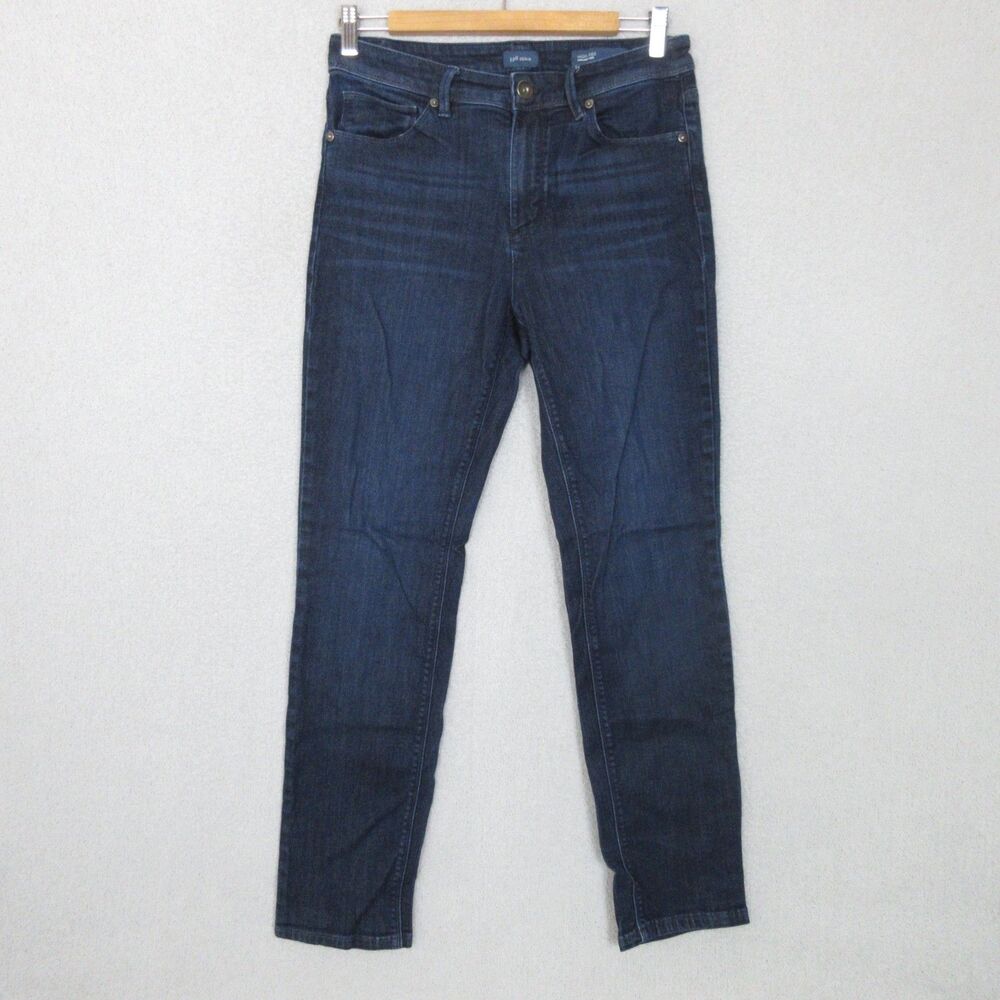 J Jill Jeans Womens 6 High-Rise Straight Leg Blue‎ Dark Wash Denim Stretch 30x30